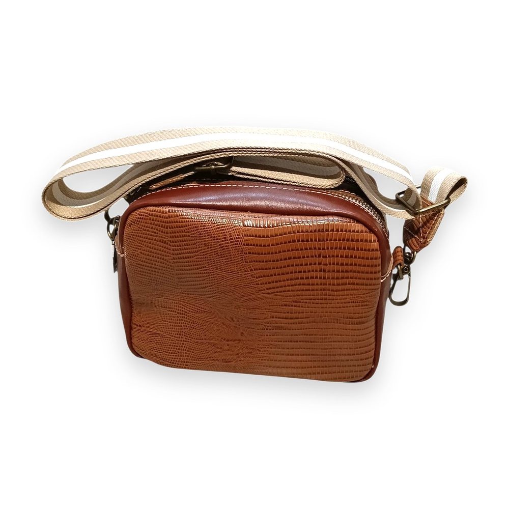 Cartera de cuero crocco chica