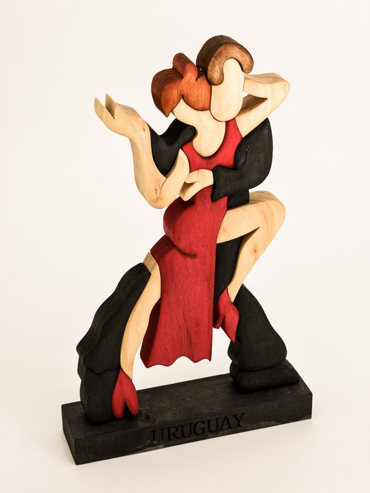 Adorno tango en madera