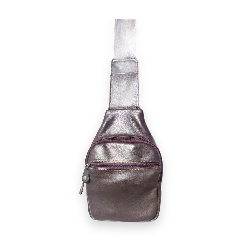 Morral de cuero cruzado