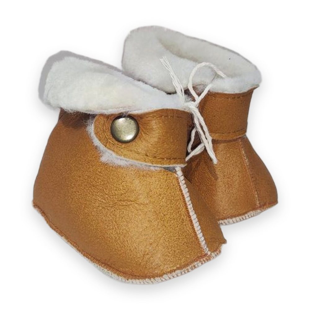 Botas de cuero y corderito para bebé