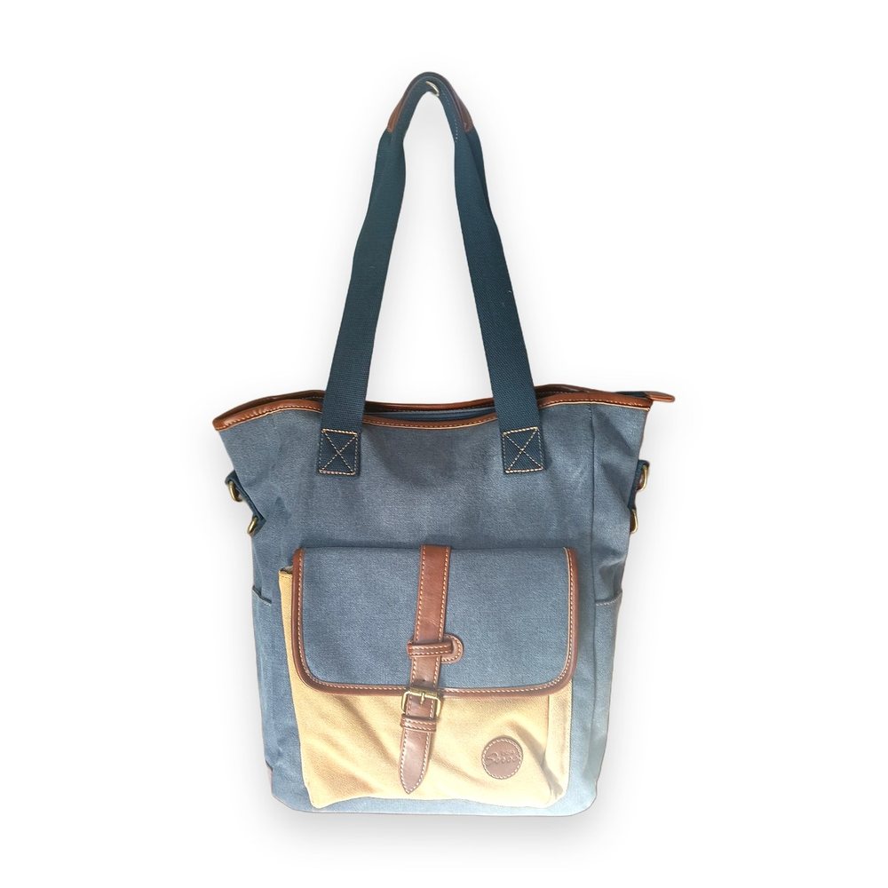 Bolso/cartera de lona combinado