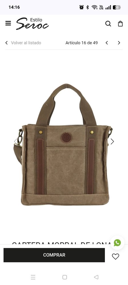 Cartera de lona