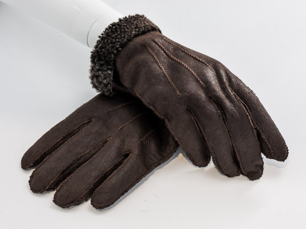 Guantes de cuero y corderito