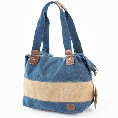 Bolso de lona combinado