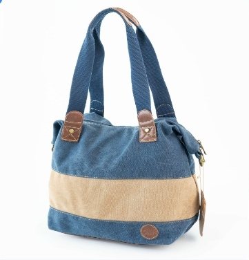 Bolso de lona combinado